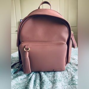 Greenwich Tasseled Vegan Leather Backpack Diaper Bag